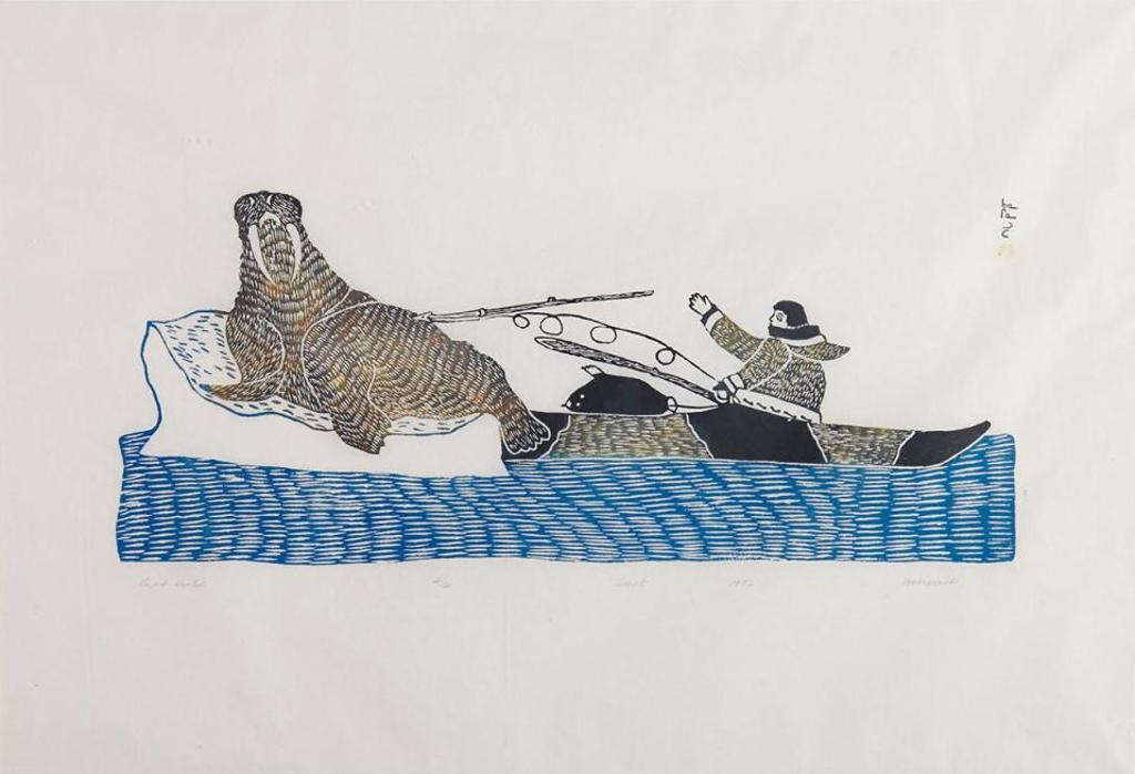 Kananginak Pootoogook (1935-2010) - Kayak Hunter