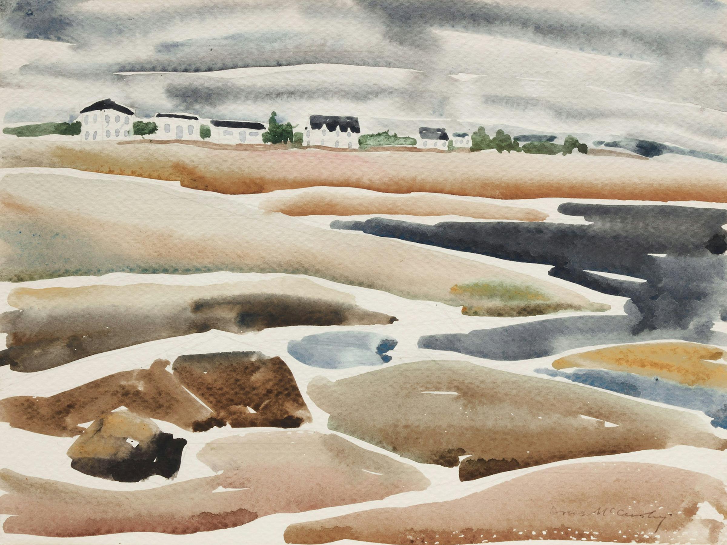 Doris Jean McCarthy (1910-2010) - Untitled (Shoreline Landscape)