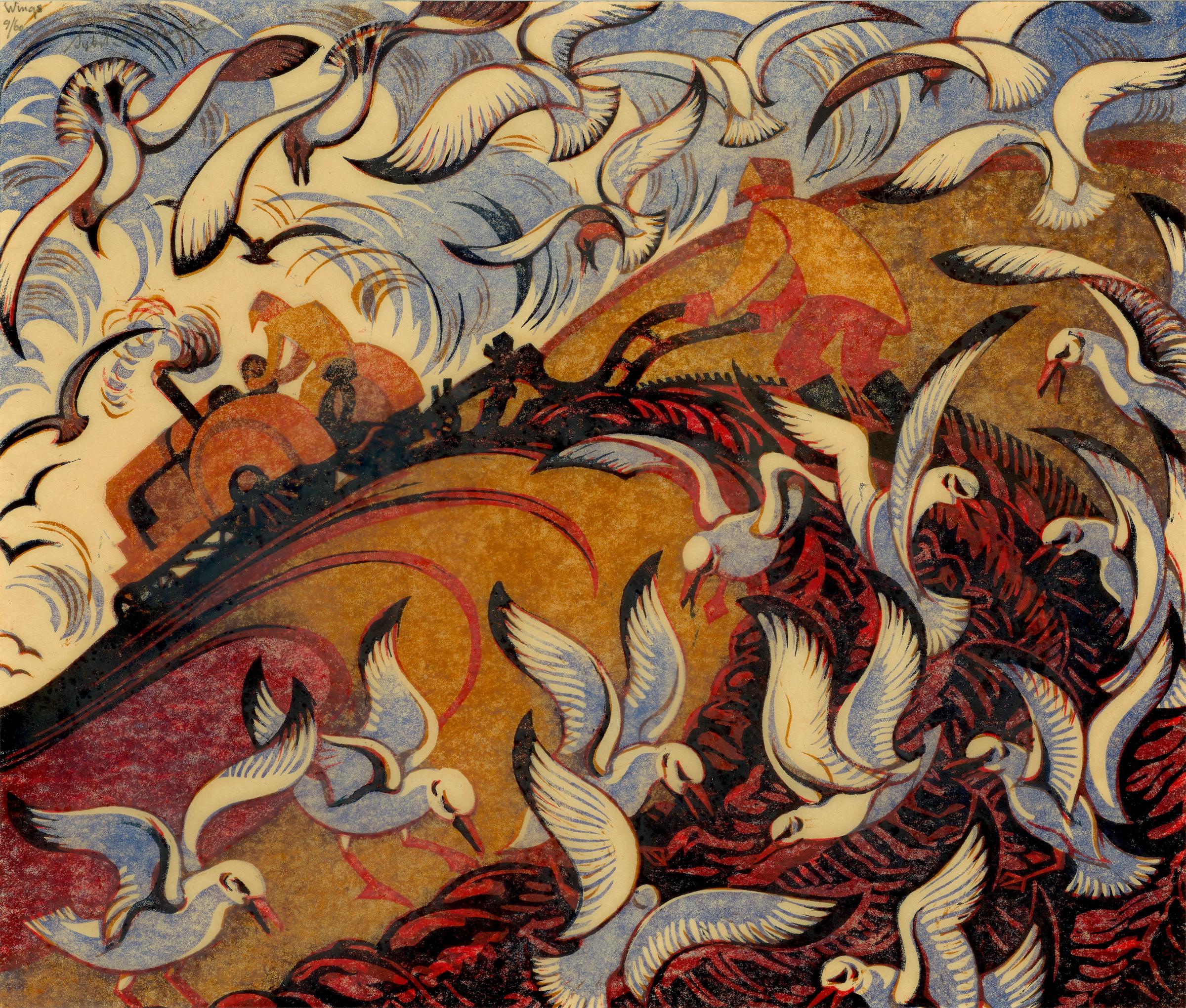 Sybil Andrews (1898-1992) - Wings, 1979