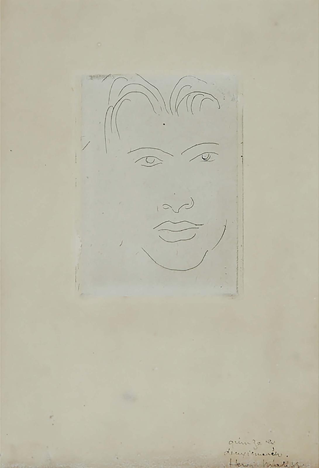 Henri Matisse (1869-1954) - Massia Au Visage Allonge, 1914 [duthuit, 26]