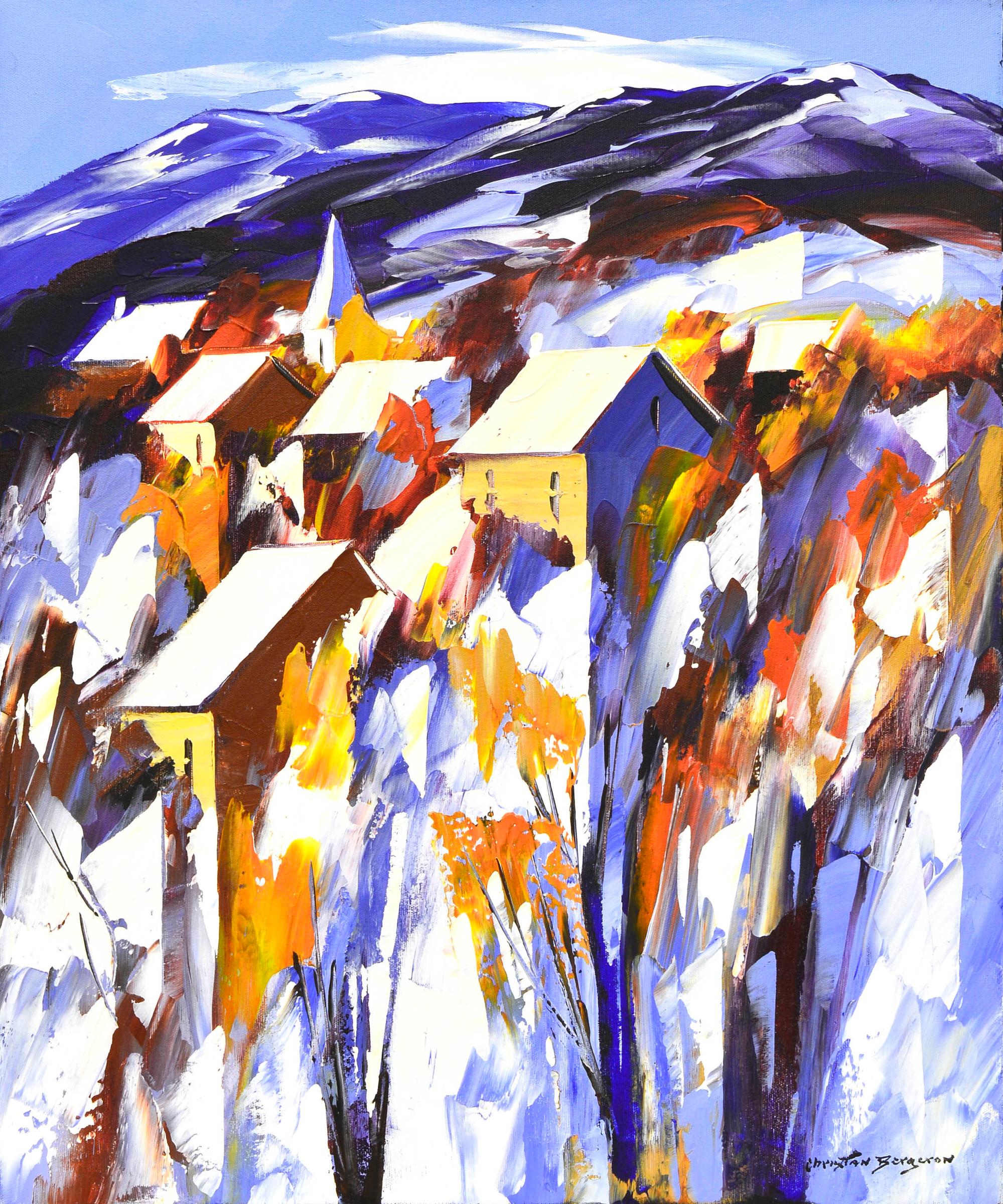 Christian Bergeron (1945) - Paysage d'hiver