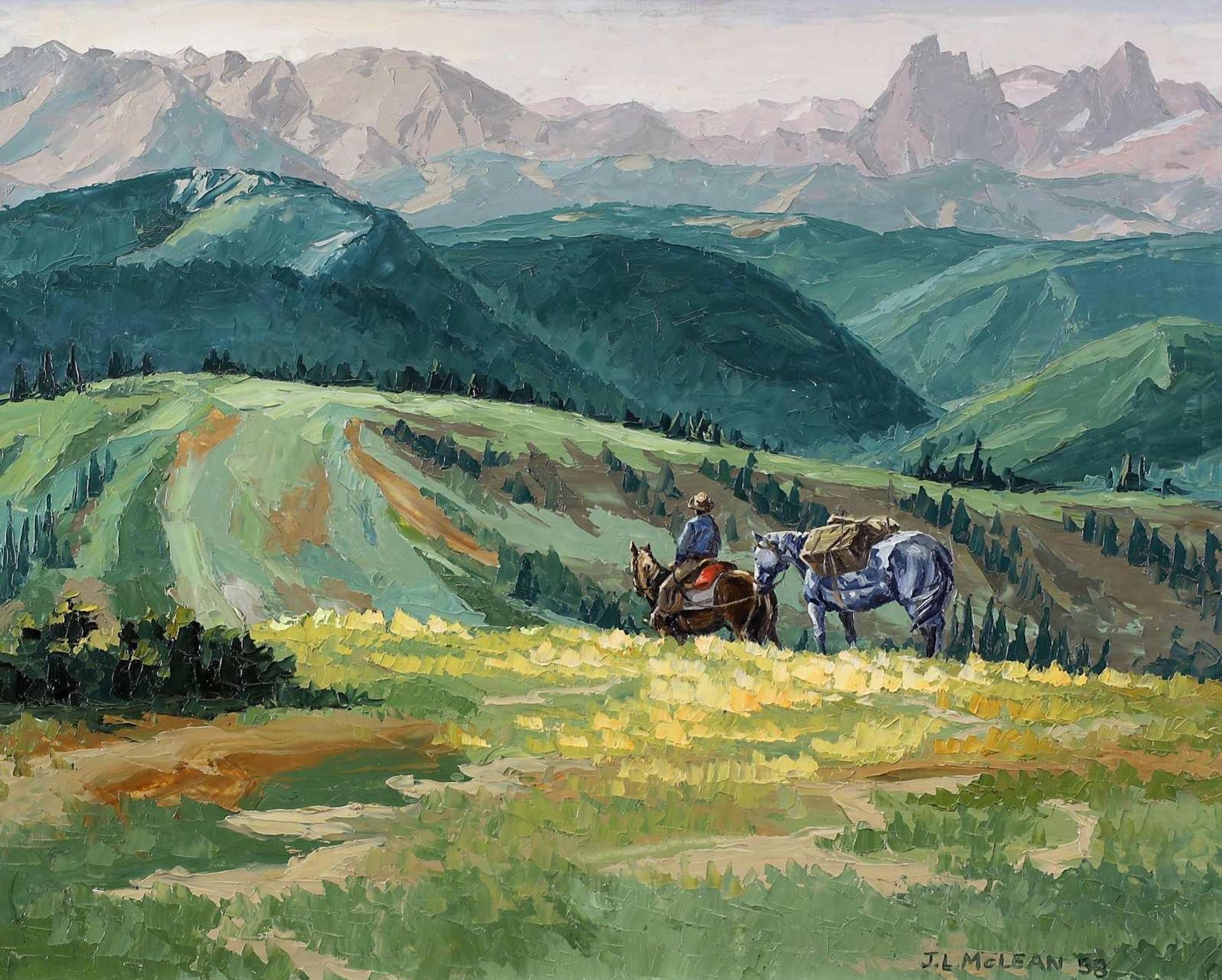 Jack Lee McLean (1924-2003) - View Of Hozameen Range; 1958