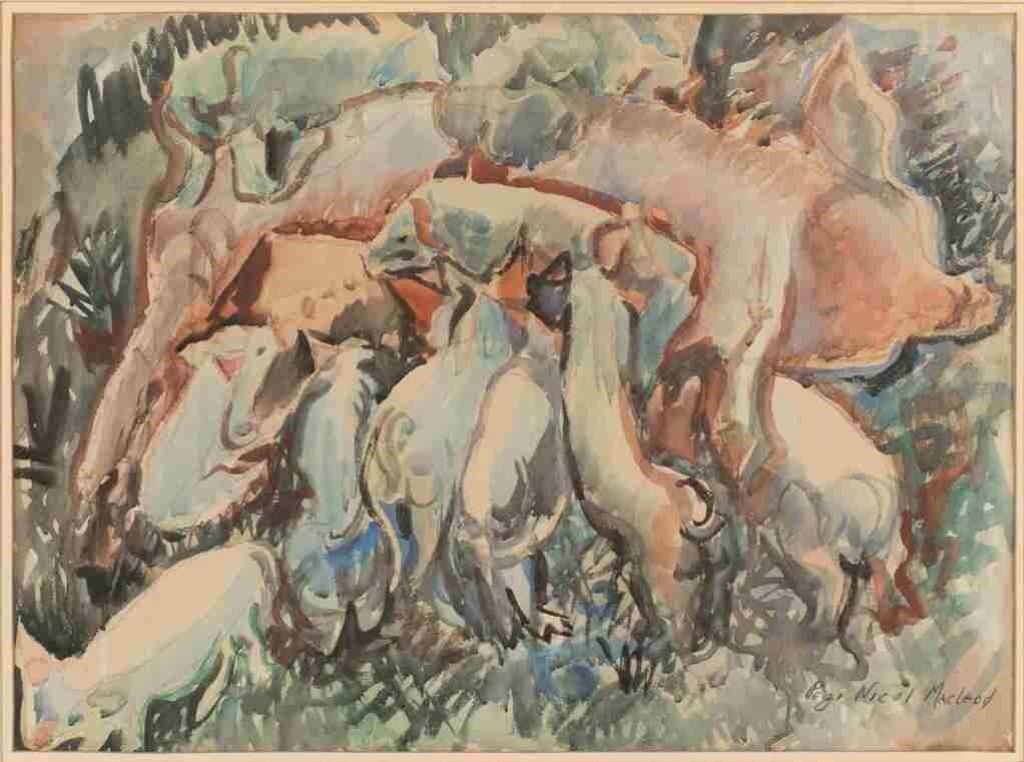 Pegi Margaret Kathleen Nicol MacLeod (1904-1949) - Suckling Pigs