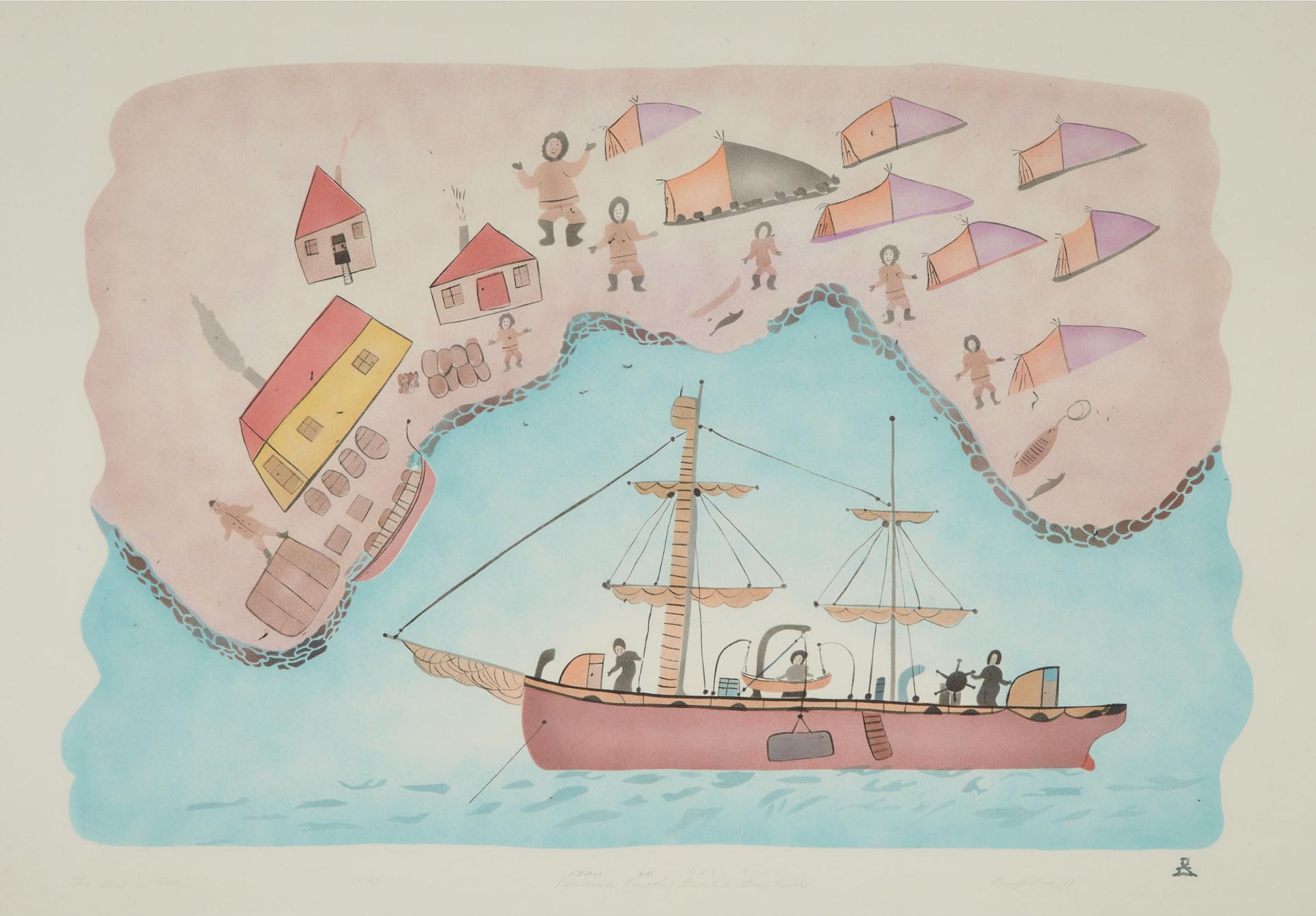Pauloosie Karpik (1911-1988) - The Ship Is Here!, 1985