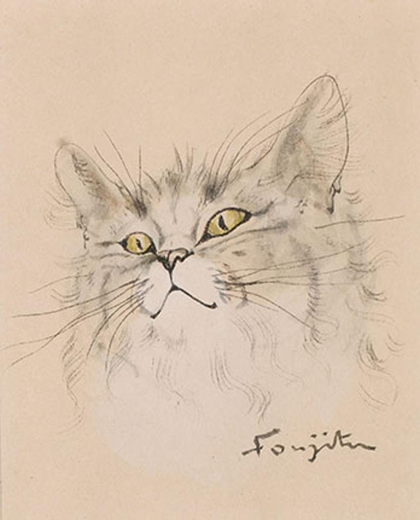Tsuguharu Leonard Foujita (1886-1968) - Tête de chat