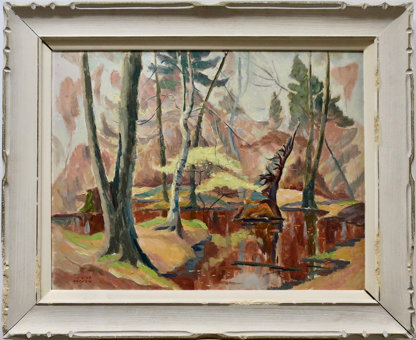 Hilton MacDonald Hassell (1910-1980) - Untitled (Woodland Pond - Autumn)