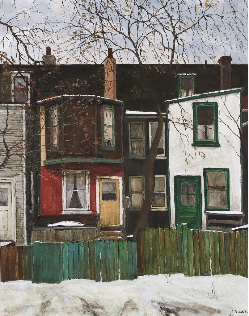Albert Jacques Franck (1899-1973) - Backyards Of Houses On A Street In Toronto
