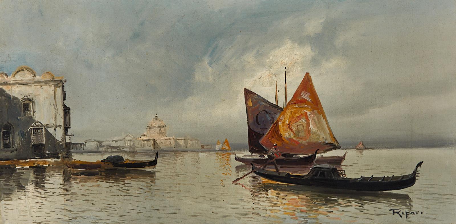 Virgilio Ripari (1843-1902) - Gondalier At Venice