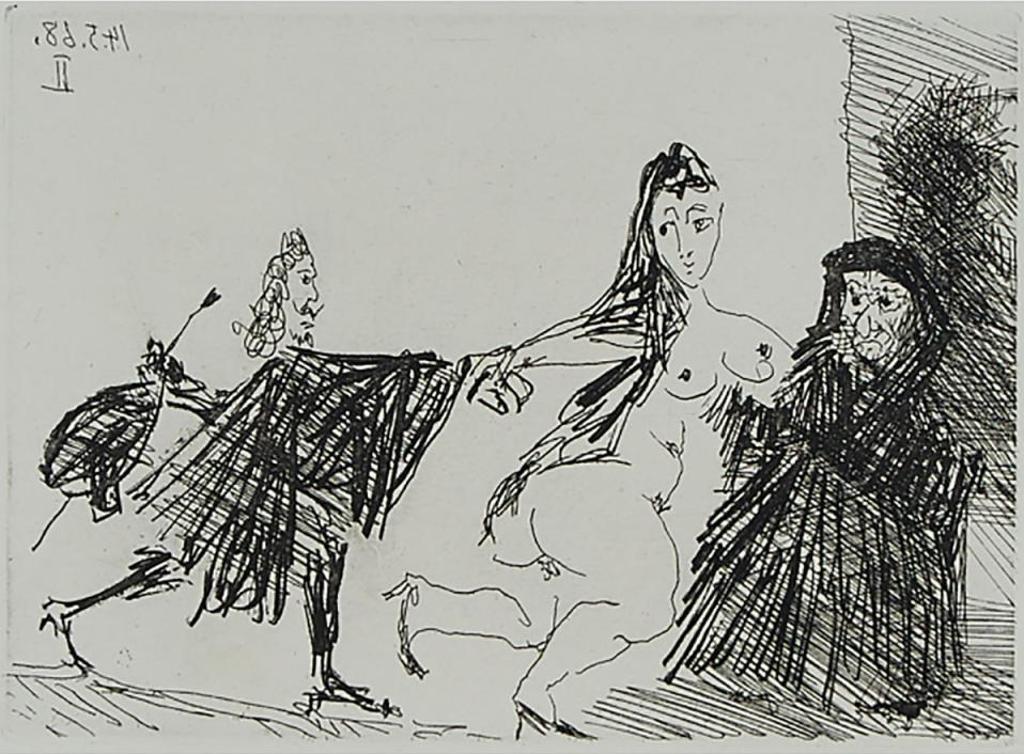 Pablo Ruiz Picasso (1881-1973) - From La Celestine En Action, Acte Xix, 1968 [b. 1564; Baer, 1580 B C]