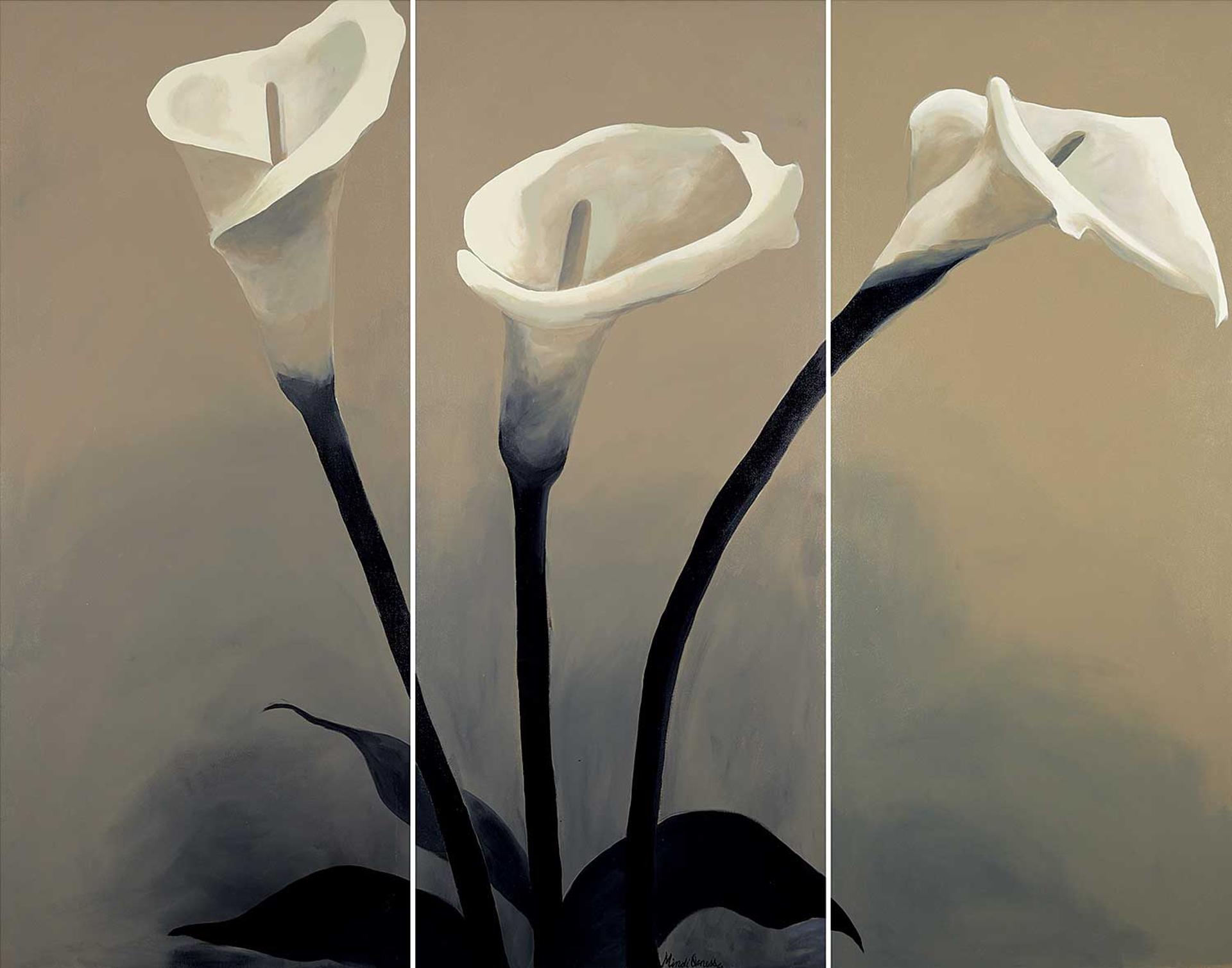 Mindi Osness - Untitled - Three Lilies [Triptych]