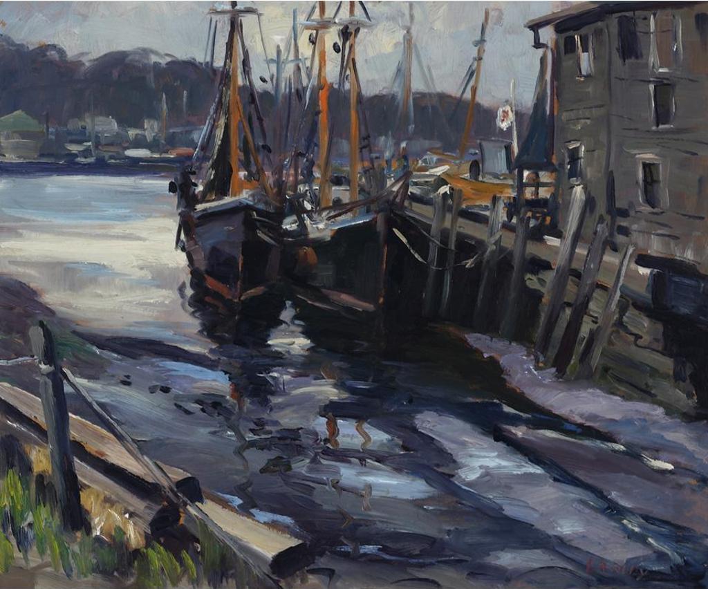 John Douglas Lawley (1906-1971) - View Of The Dock