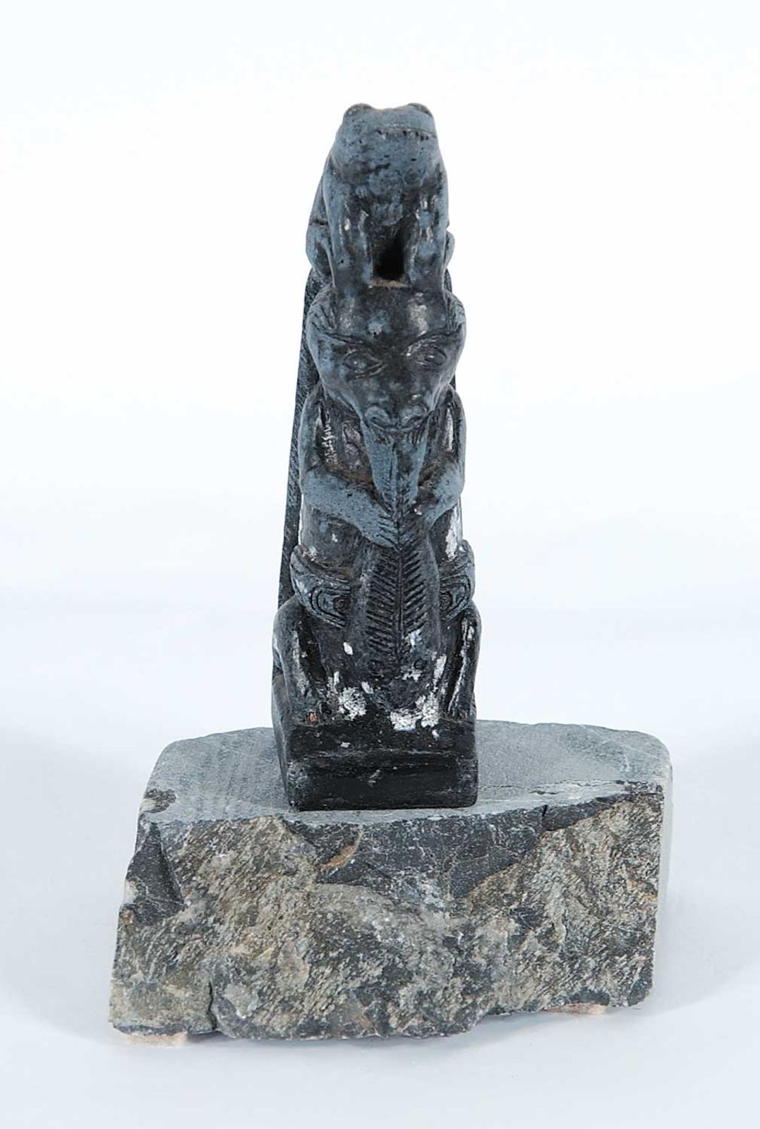 West Coast School - Untitled - Totem with Frog and Bear and Salmon