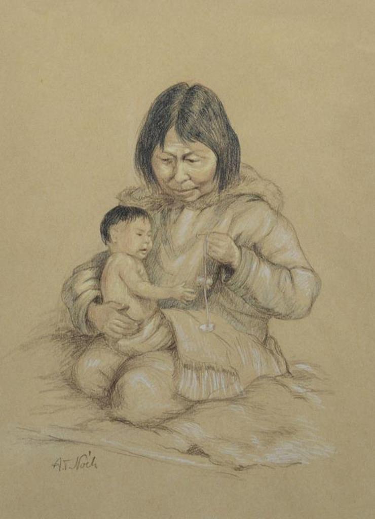 Anna T. Noeh (1926-2016) - Inuit Mother & Baby