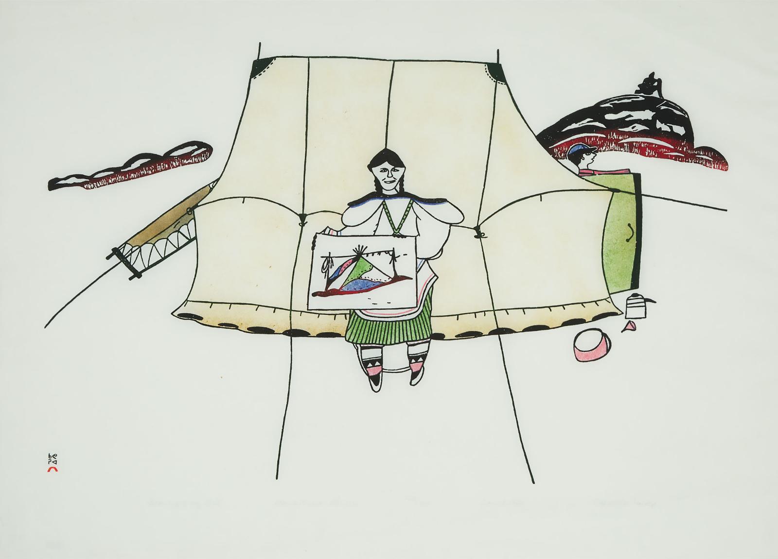 Napatchie Pootoogook (1938-2002) - Drawing My Tent