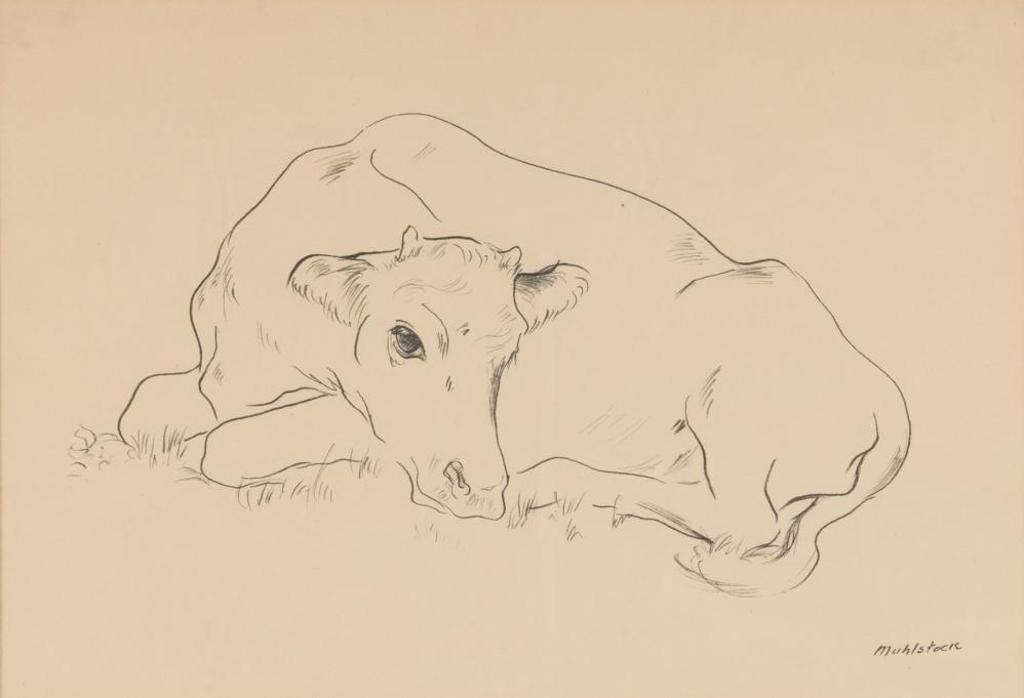 Louis Muhlstock (1904-2001) - Cow