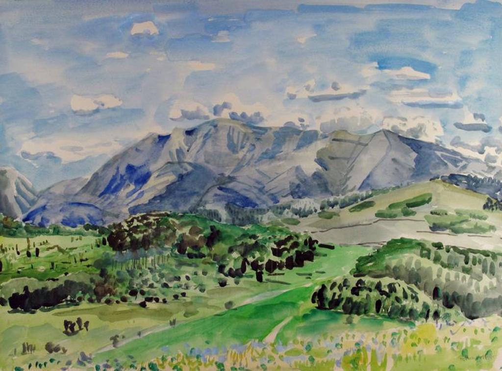 Rebecca Perehudoff (1953) - Mountain Landscape, Summer; 1985