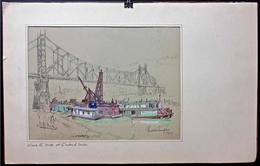 Charles Walter Simpson (1878-1942) - Along The Levee At The Wabash Bridge