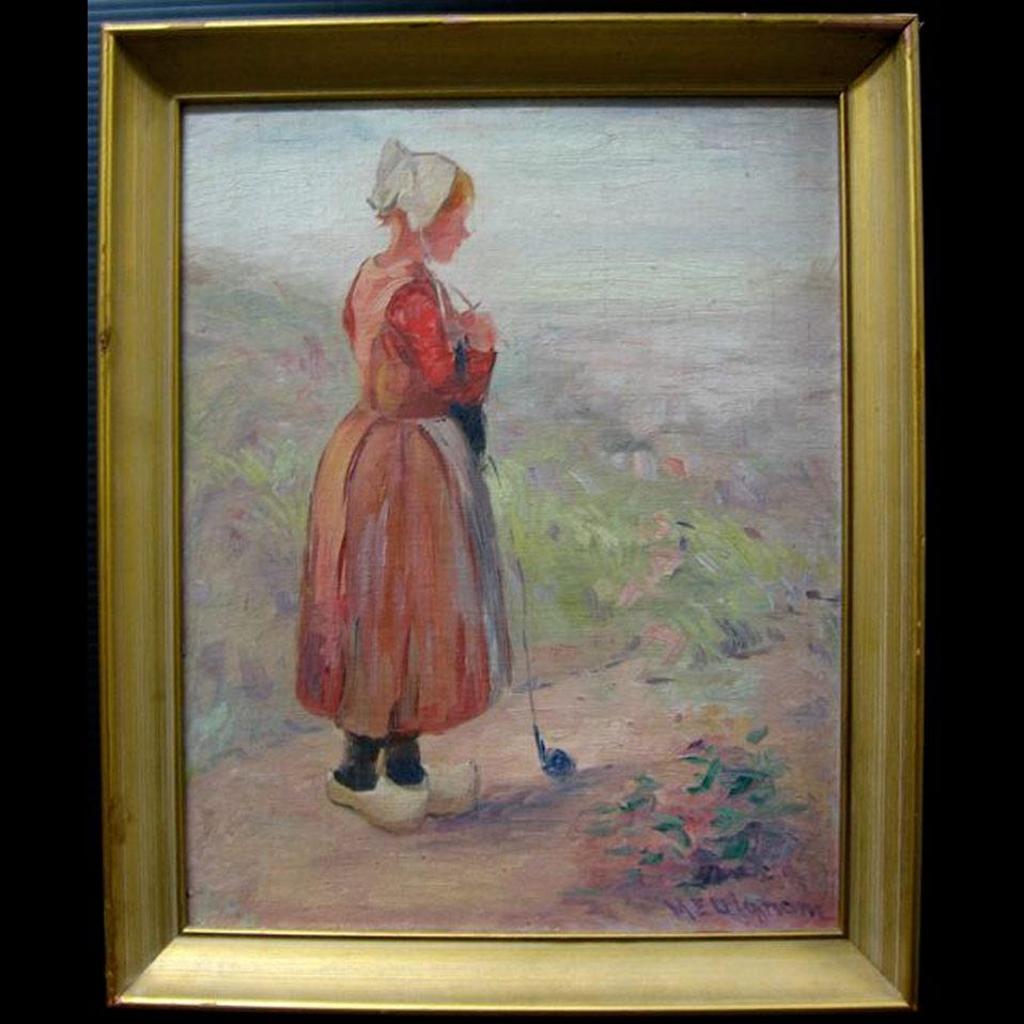 Mary Ella Williams Dignam (1860-1938) - Young Dutch Girl Walking On Path