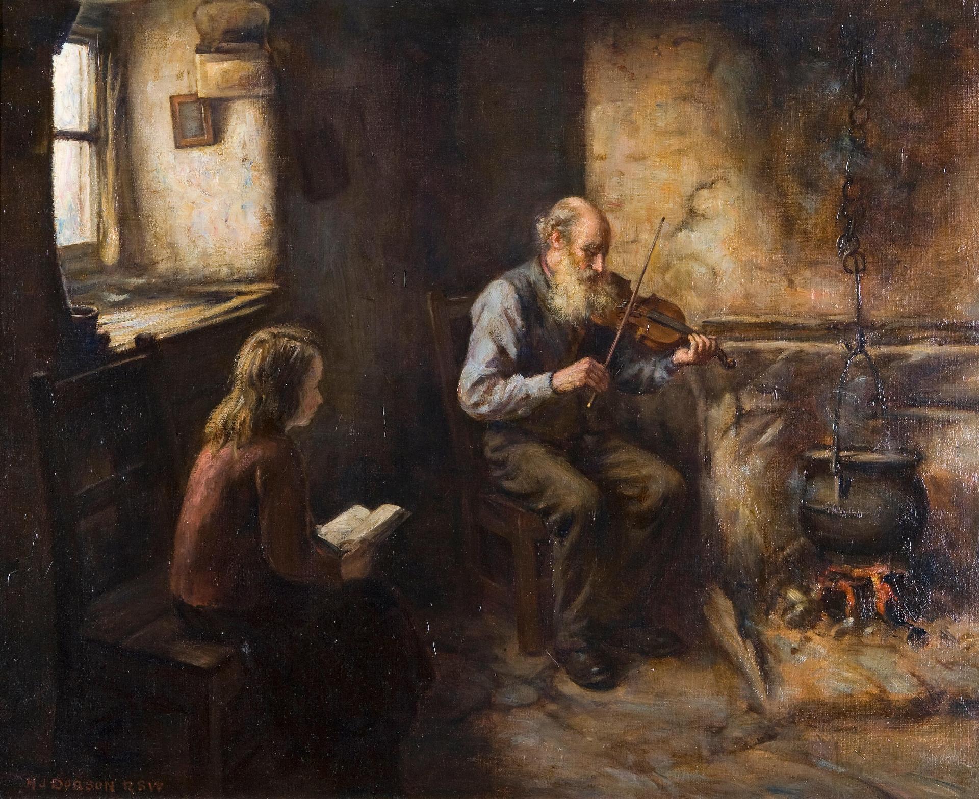 Henry John Dobson (1858-1928) - The Old Fiddler