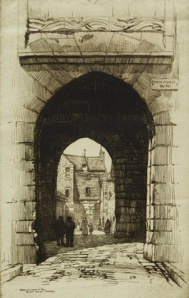 Caroline Helena Armington (1875-1939) - Porte et Logis du Roi, Mont Saint-Michel