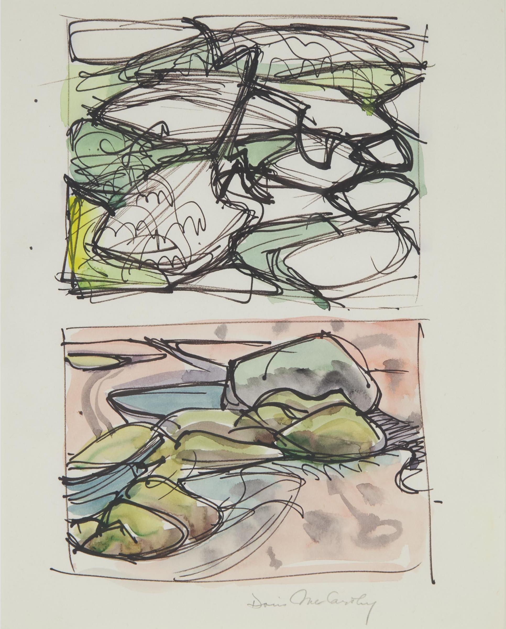 Doris Jean McCarthy (1910-2010) - Set Of Two Georgian Bay Thumbnail Sketches