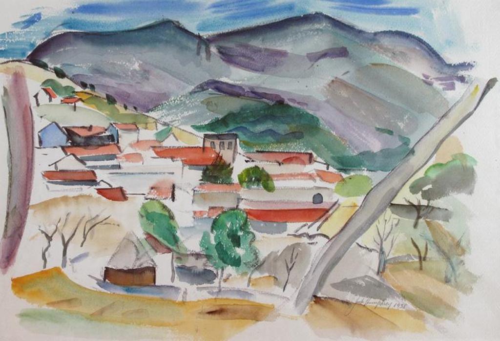 Jack Weldon Humphrey (1901-1967) - Houses In The Hills; 1938