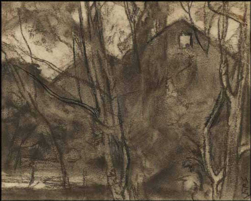 Frederick Horseman Varley (1881-1969) - Houses in Trees