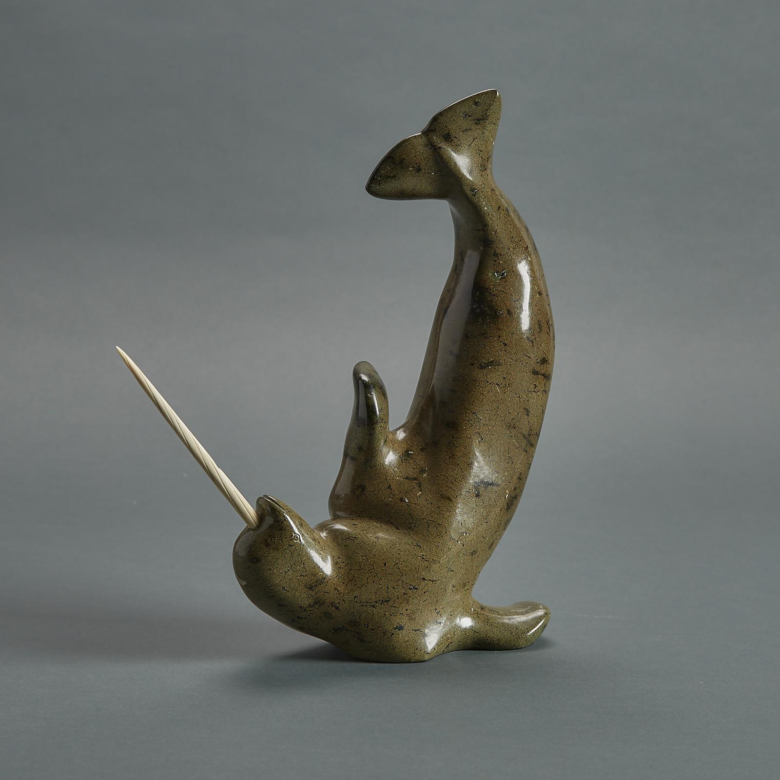 Seepee Ipellie (1940-2000) - Swimming Narwhal