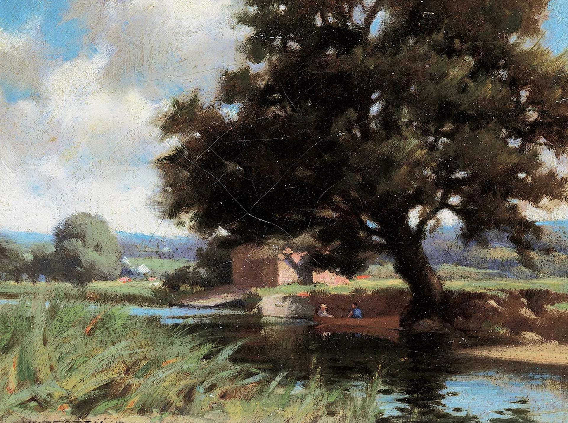 John William (J.W.) Beatty (1869-1941) - Untitled - Afternoon on the River