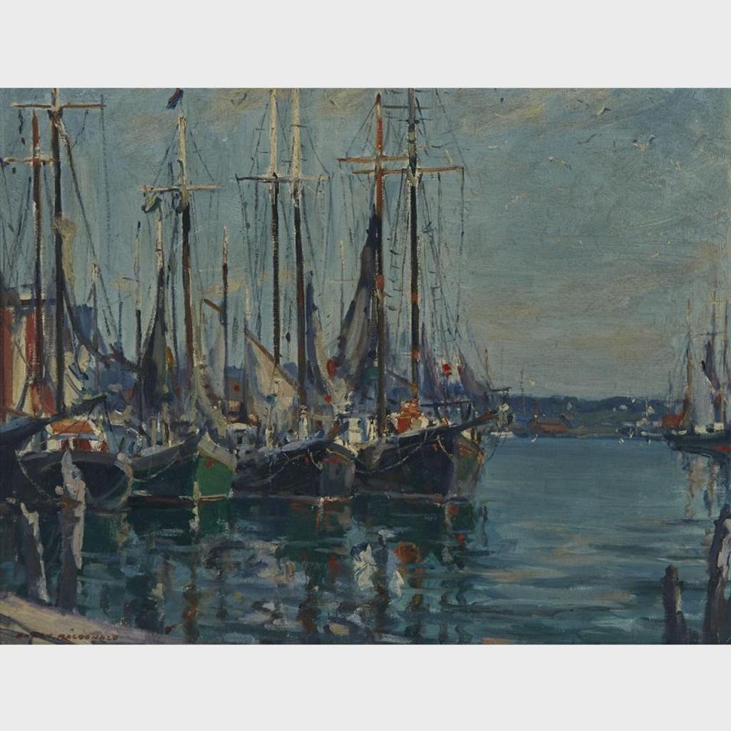 Manly Edward MacDonald (1889-1971) - Sailboats In A Harbour