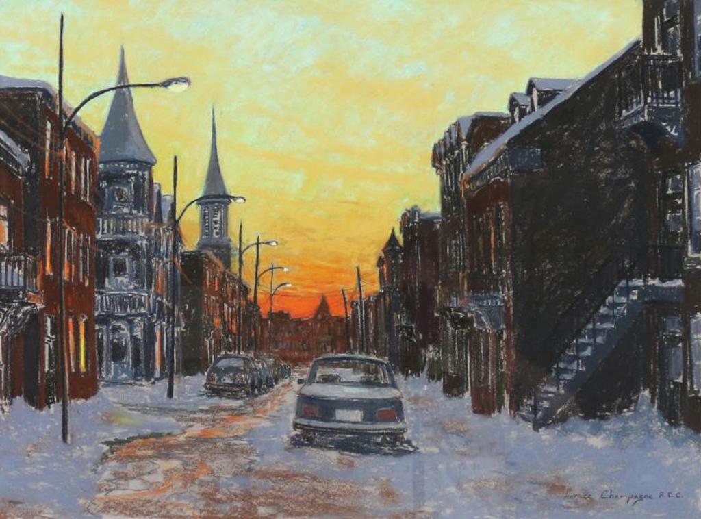 Horace Champagne (1937) - Before Sunrise, Rue Visitation, Montreal, Que.; 1985