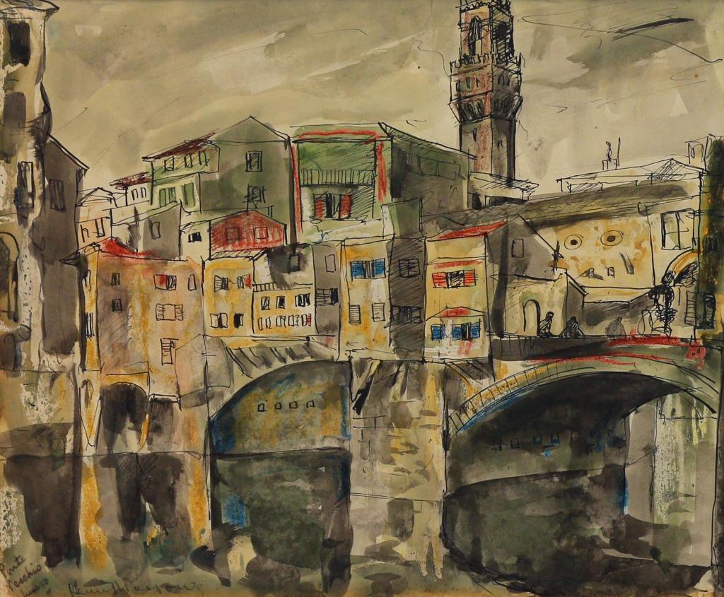 Henri Leopold Masson (1907-1996) - Ponte Vecchio, June 10