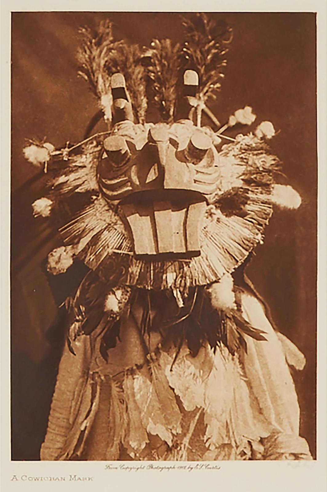 Edward Sherrif Curtis (1868-1952) - Zahadolzha - Navajo, 1904; A Cowichan Mask, 1912; Arapaho Shield, 1927