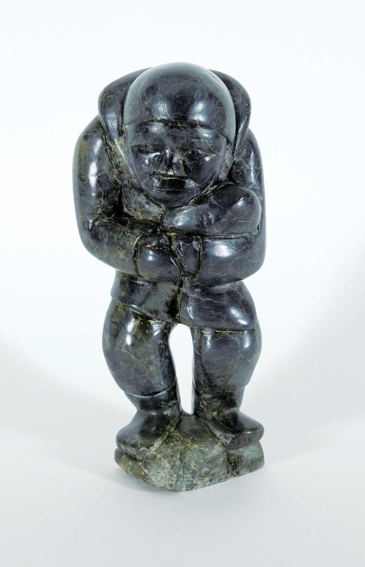 Adamie (1926) - Untitled - Man Carrying Wrap with Paw Print