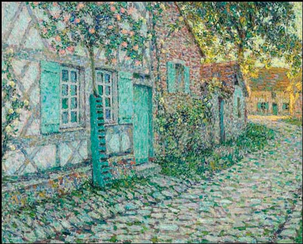 Henri Eugène Le Sidaner (1862-1939) - Les roses sur la maison, Gerberoy