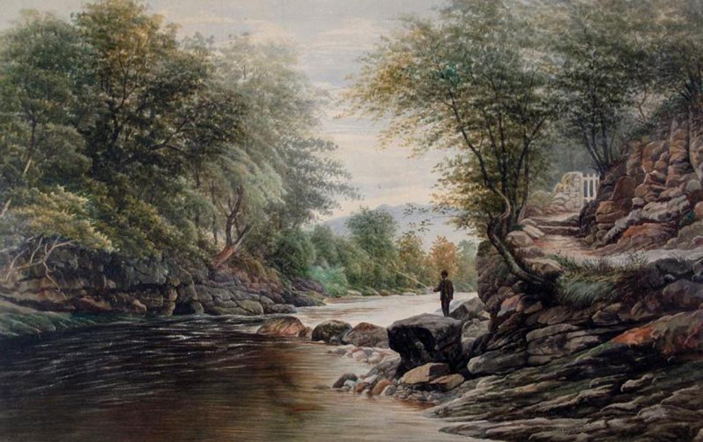 Isabelle Howlden - Fishing Below The Road; 1889