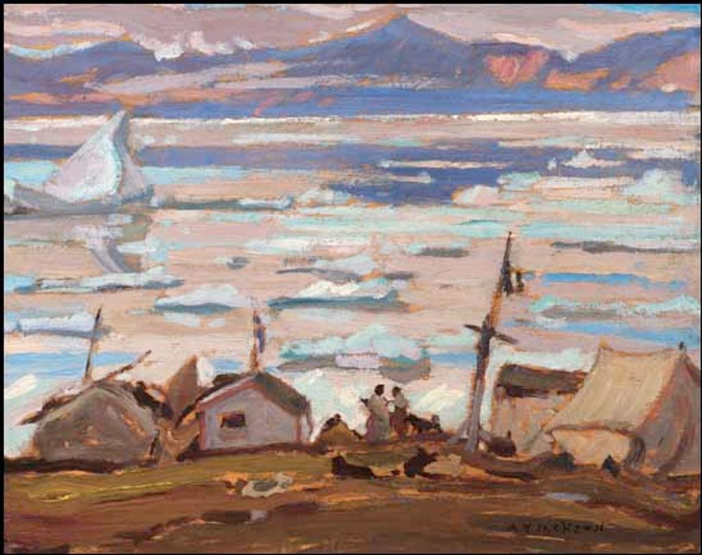 Alexander Young (A. Y.) Jackson (1882-1974) - Eskimo Houses, Pond Inlet, Baffin Island