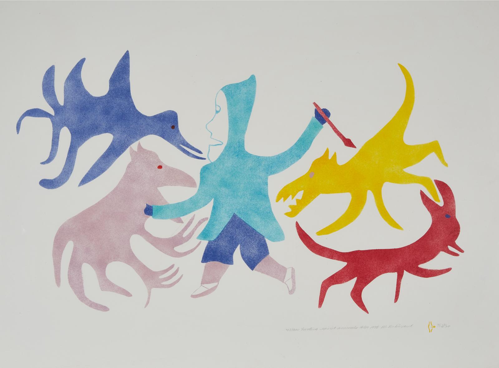 Myra Kukiiyaut (1929-2006) - Man Hunting Spirit Animals