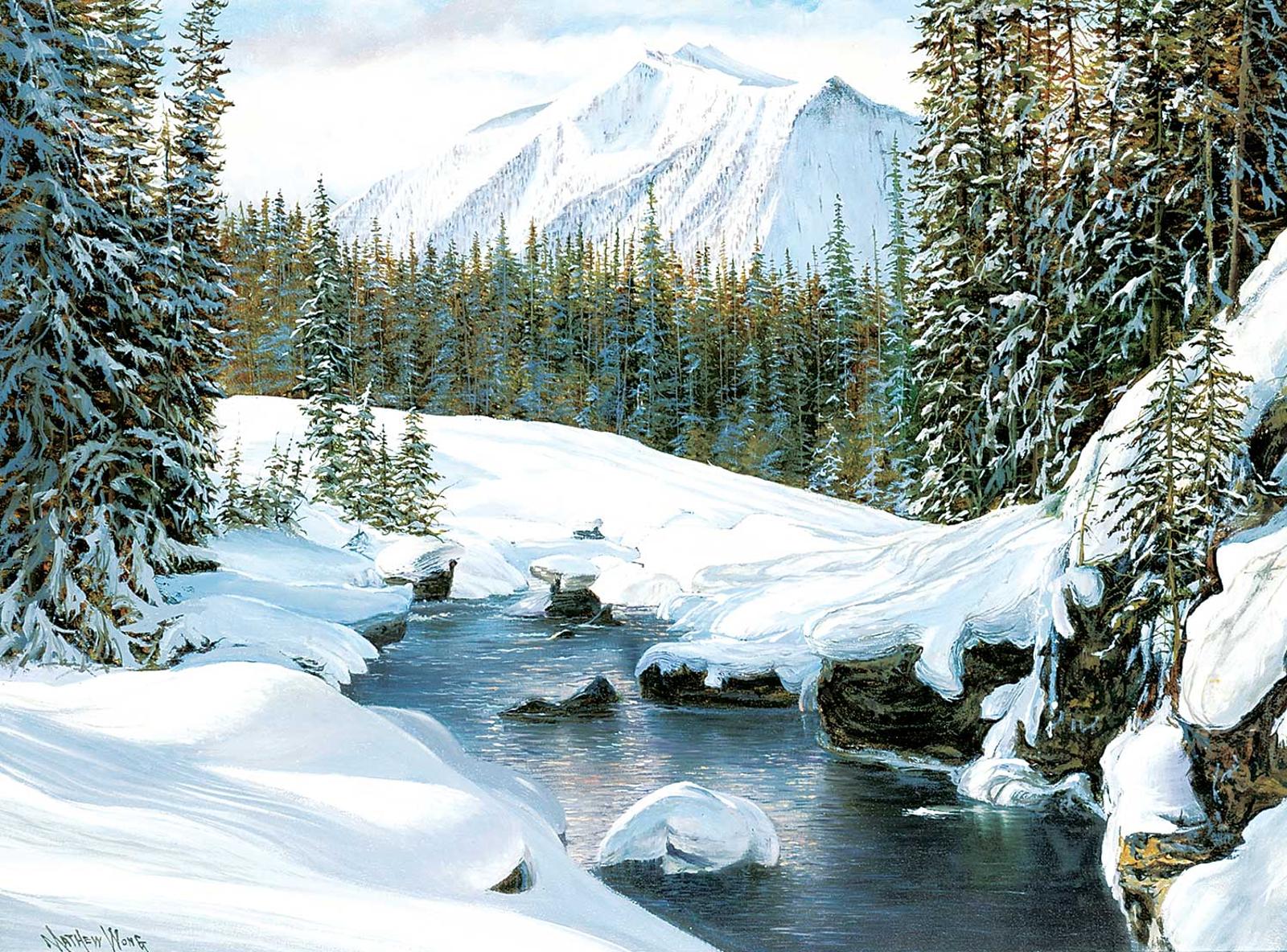 Matthew Wong (1948) - Deep Sleep Winter [Vermillion River, Kootenay Park BC]