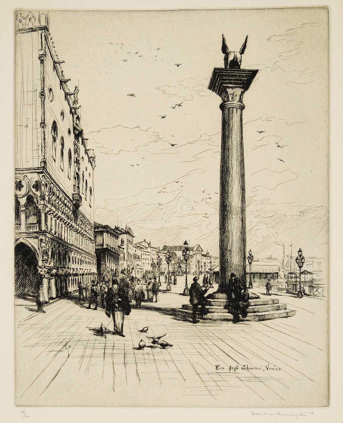 Franklin Milton Armington (1876-1941) - Riva Degli Schiavoni, Venice  #26/60