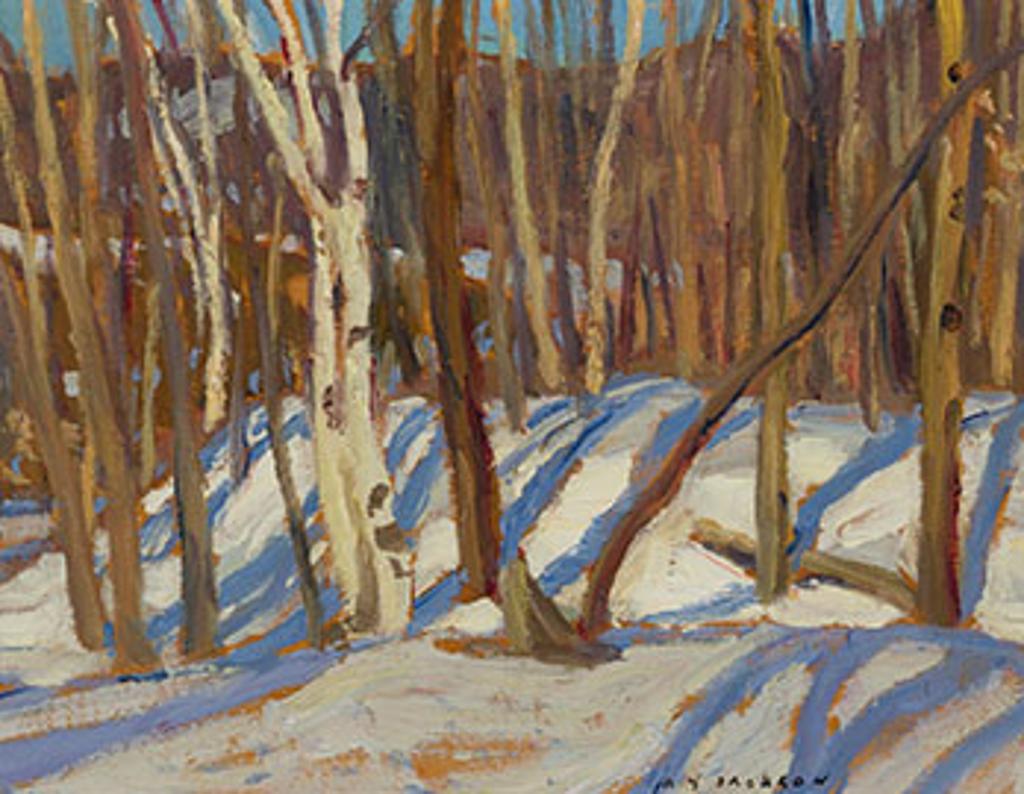 Alexander Young (A. Y.) Jackson (1882-1974) - Birches in Winter / Quebec in Winter (verso)