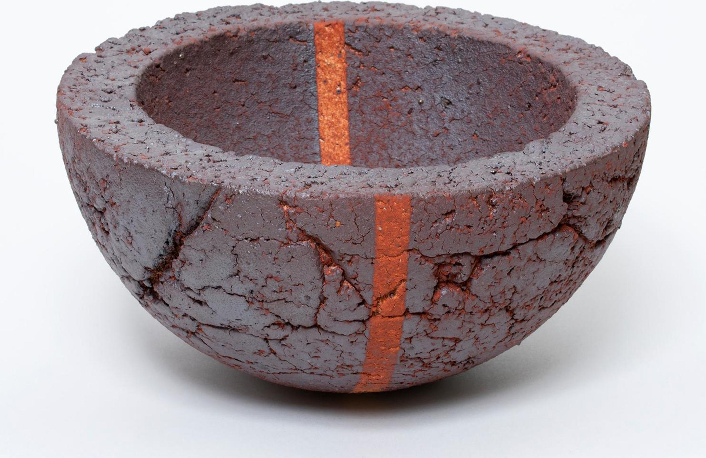 Zane Wilcox - Vessel Sculpture with Orange Line