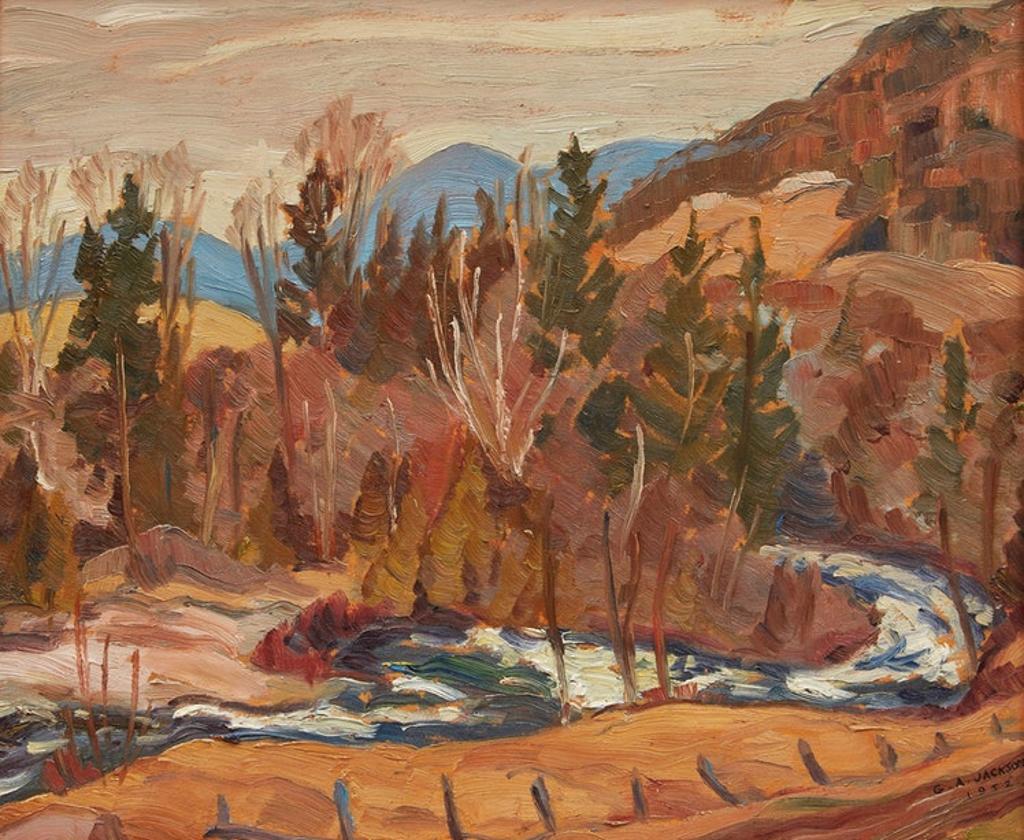 Geneva Adair Jackson (1916-2005) - Simon River- From the Pension du cap St. Sauveur, Que