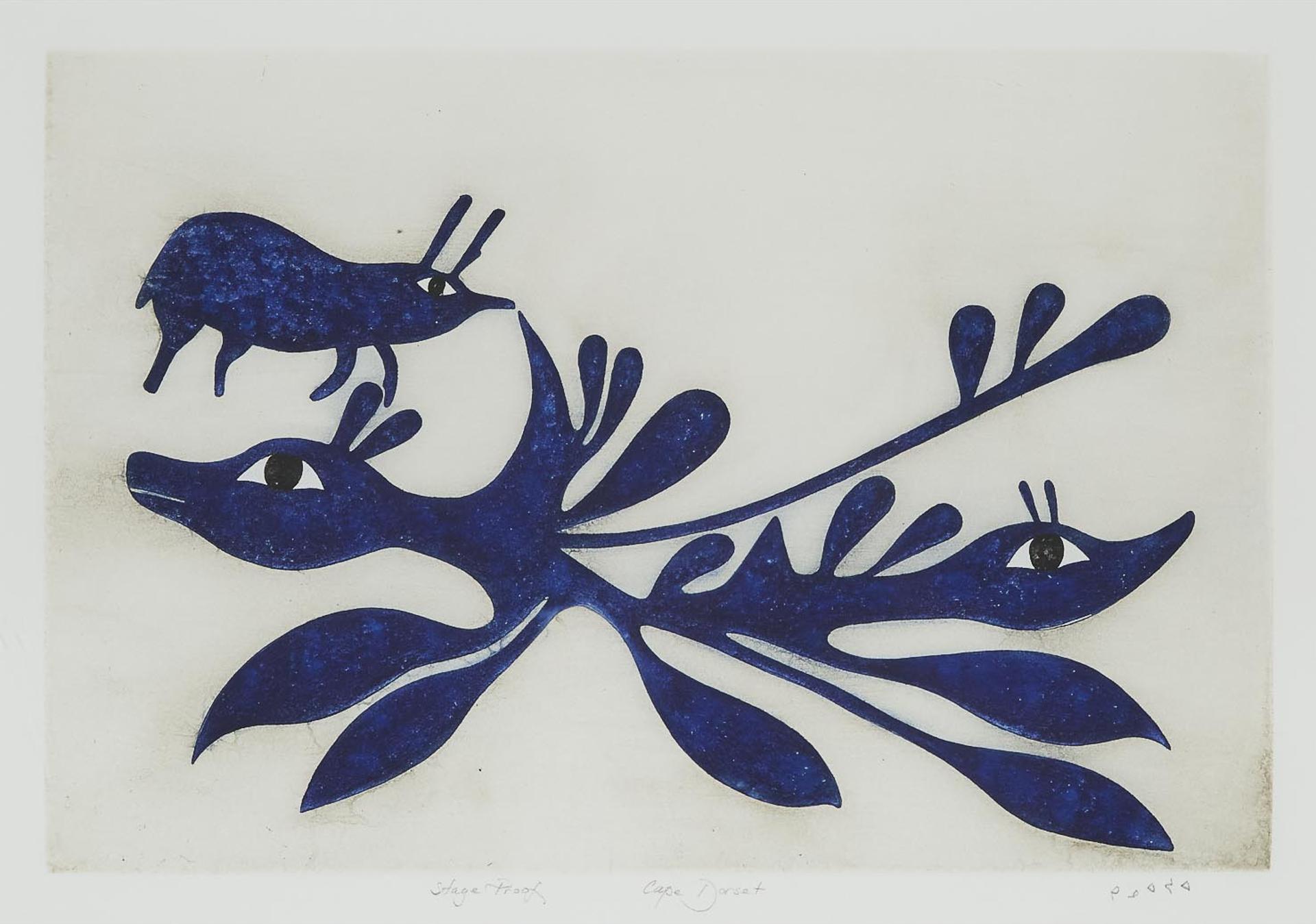 Kenojuak Ashevak (1927-2013) - Rabbit Eating Seaweed Ii, Ca. 1999