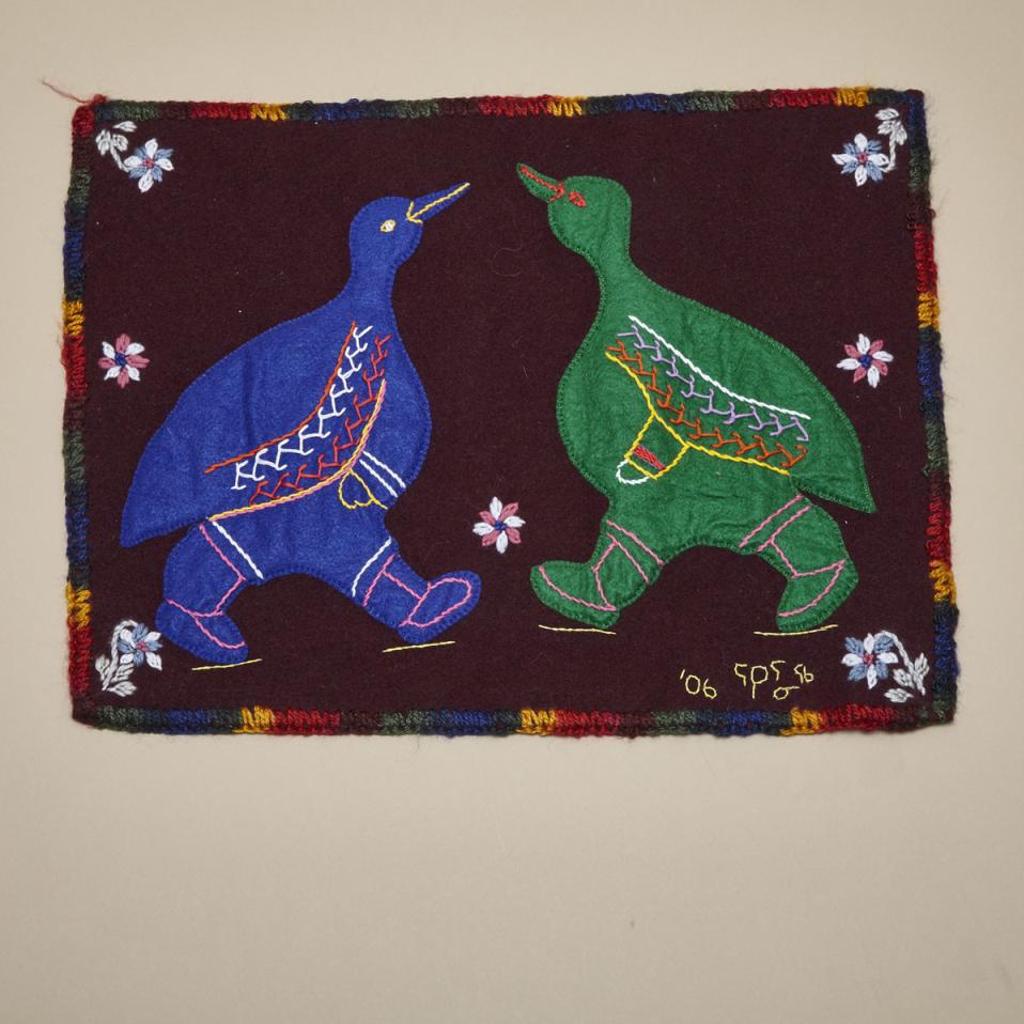 Qirniraq - Untitled (Two Bird Shamans Greeting One Another)