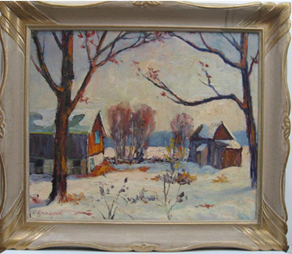 Ernest Alfred Dalton (1887-1963) - Winter Farmscape