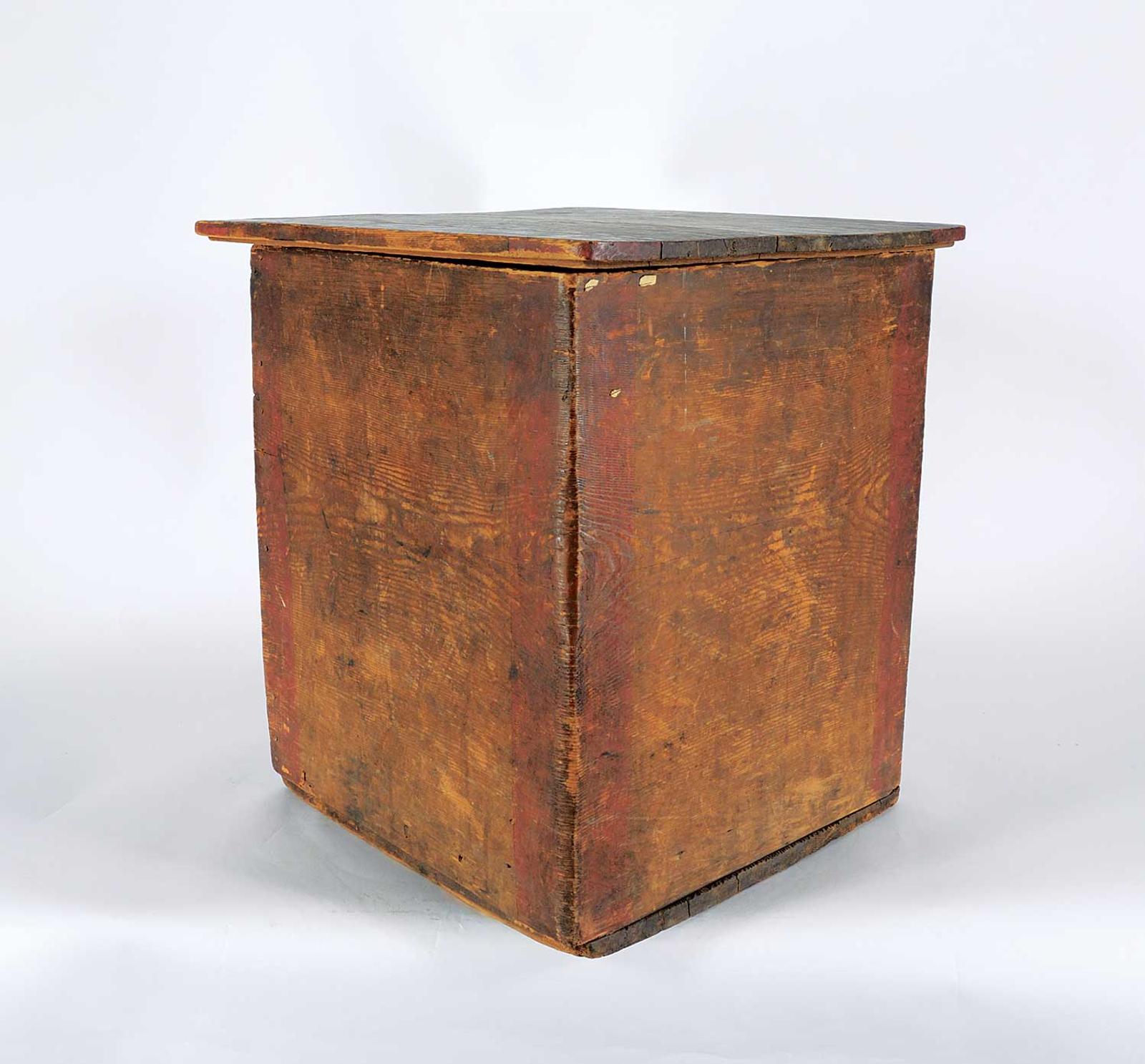 Northwest Coast First Nations School - Red Cornered Bentwood Box with Lid