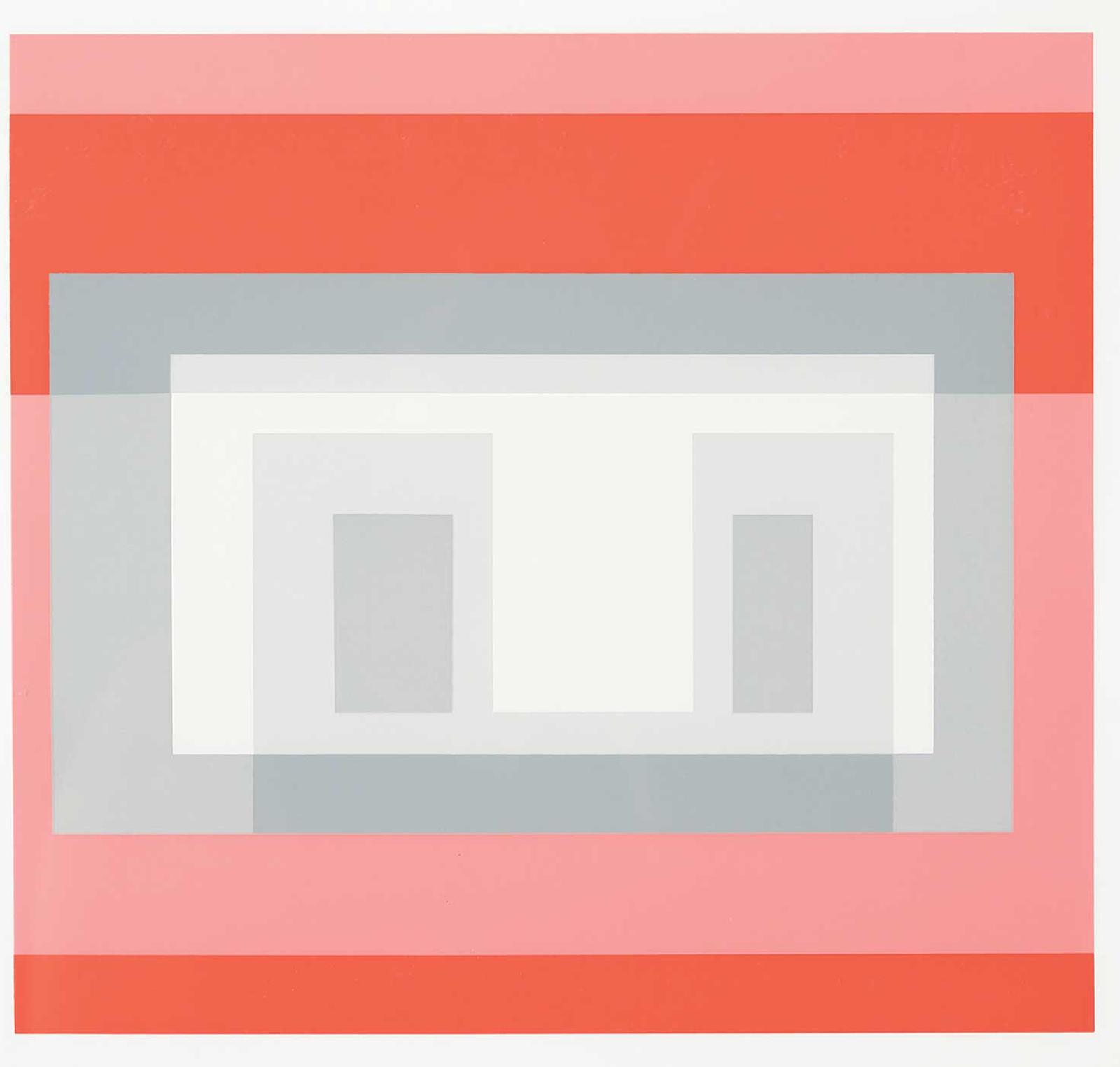 Josef Albers (1888-1976) - Untitled - Variants [VI], Greys and Reds