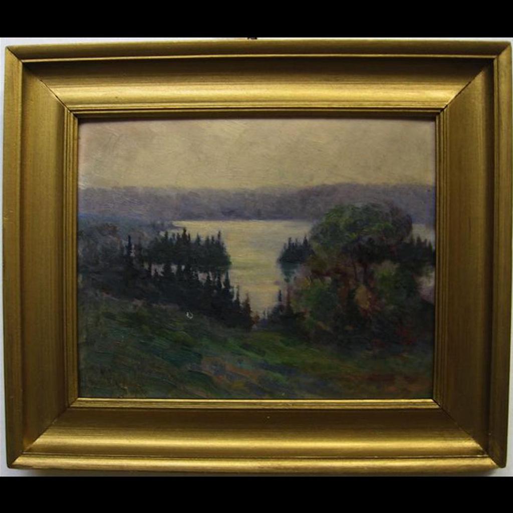 Carl Christian Lund (1874) - Evening Lake Scene (Gatineau?)