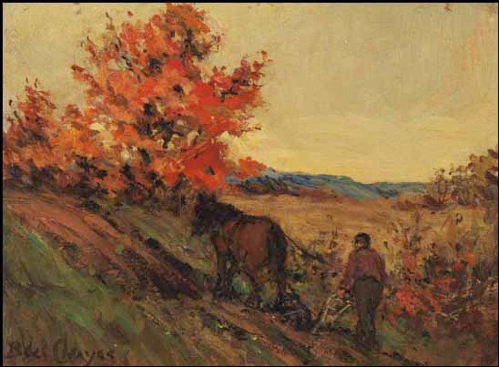 Berthe Des Clayes (1877-1968) - Late Fall Ploughing - Near Richmond, PQ
